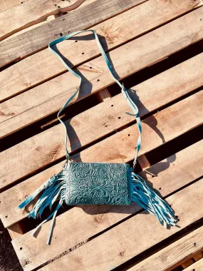 Montana West Turquoise Tooled Small Crossbody