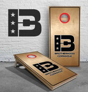 Natural Logo Brotherhood Cornhole Logo ACL Approved Cornhole Boards