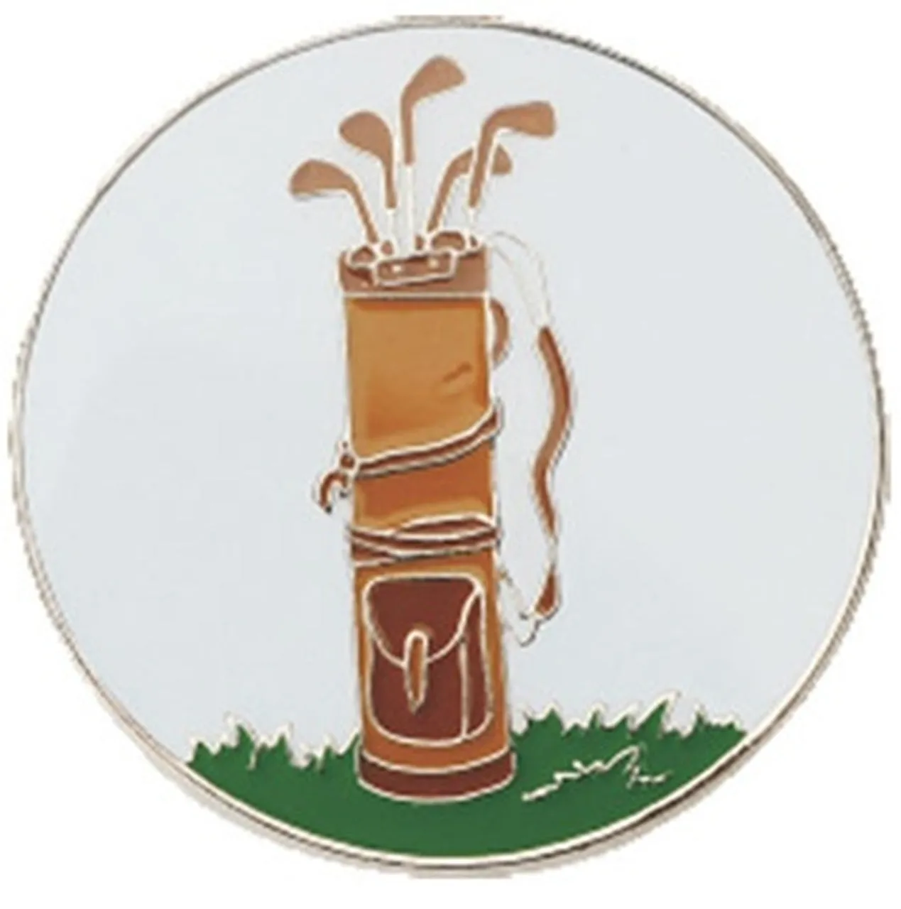 Navika: Ball Marker & Hat Clip - Vintage Golf Bag