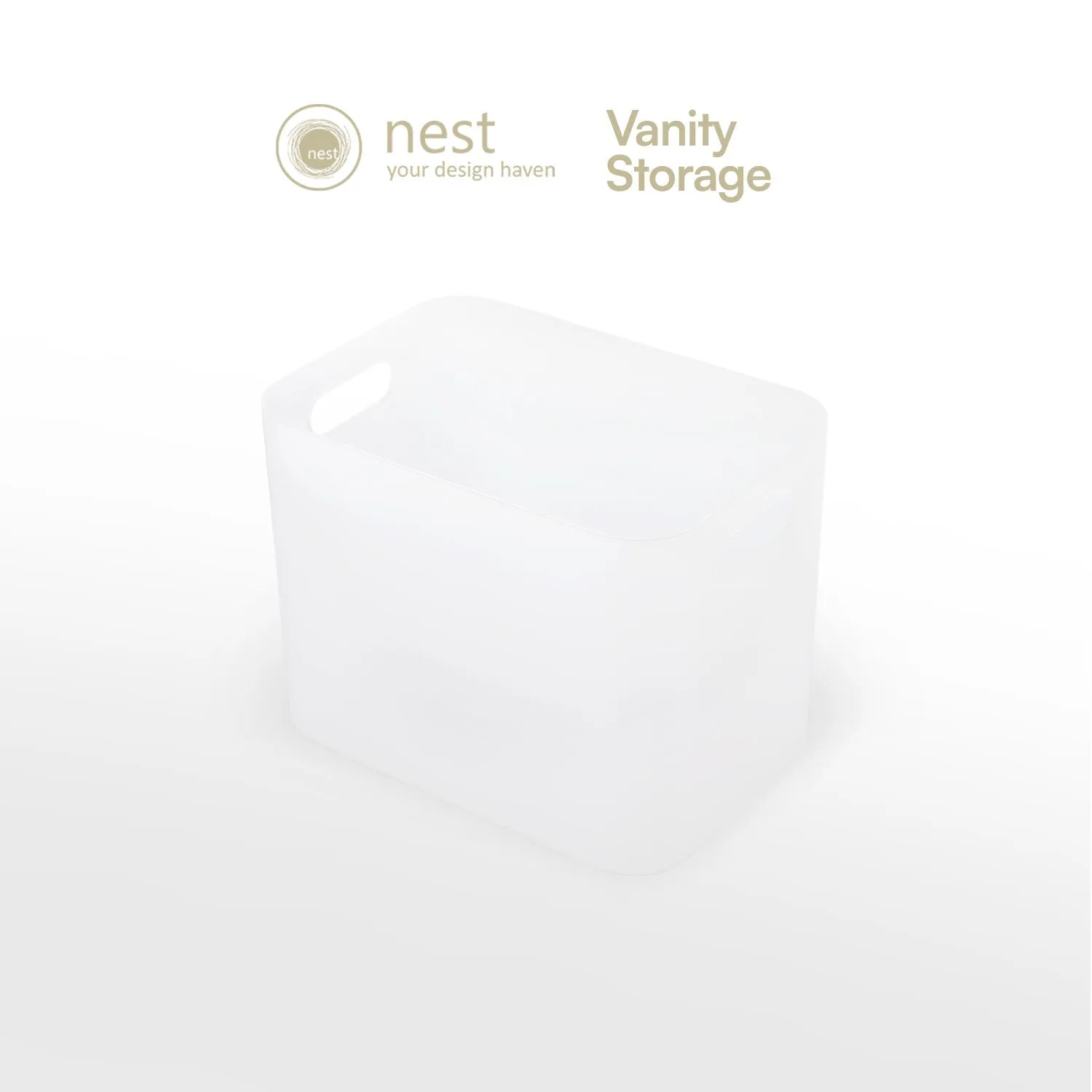 NEST DESIGN LAB Vanity Kit Storage Organizer Bin - White