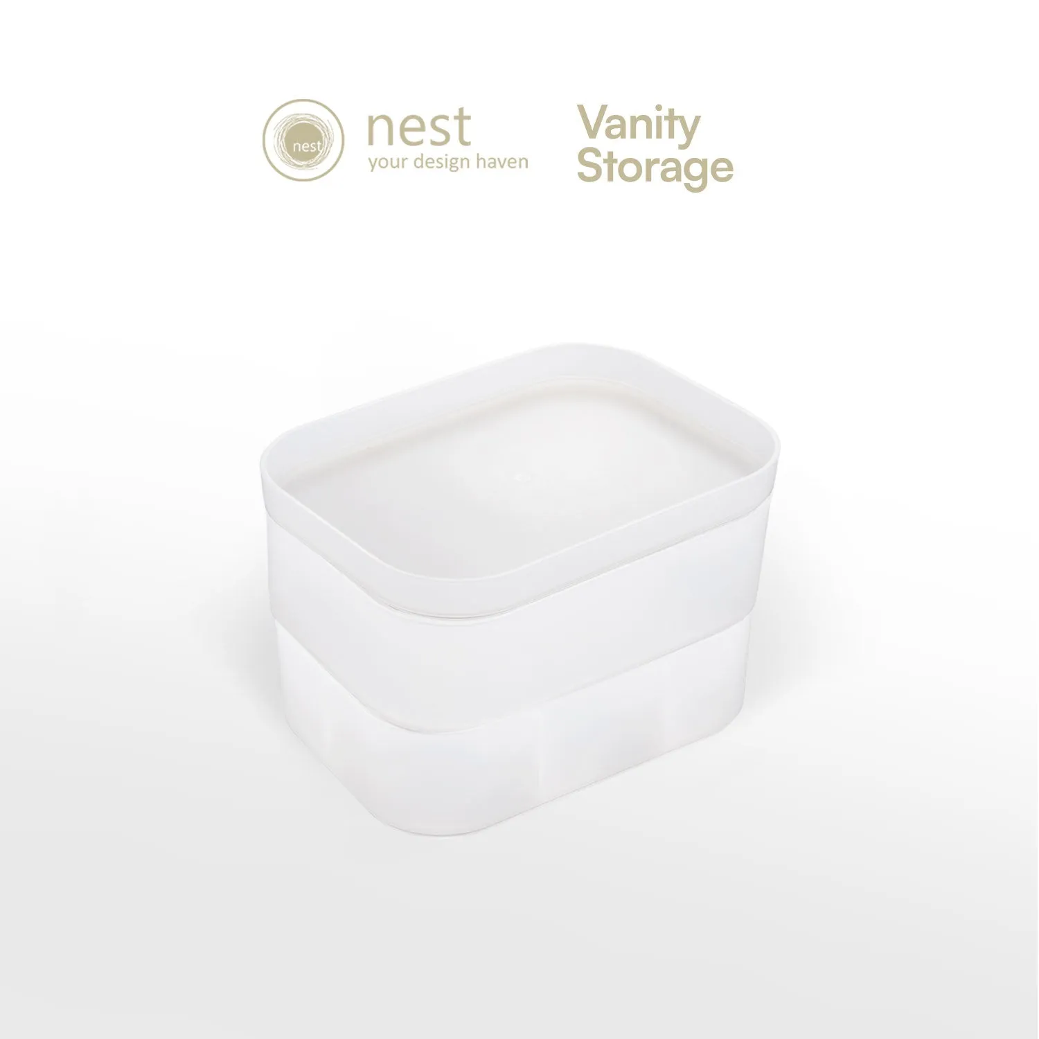 NEST DESIGN LAB Vanity Kit Storage Organizer Bin - White