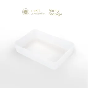 NEST DESIGN LAB Vanity Kit Storage Organizer Bin - White