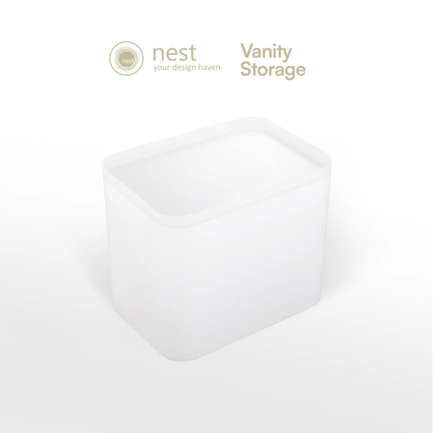 NEST DESIGN LAB Vanity Kit Storage Organizer Bin - White