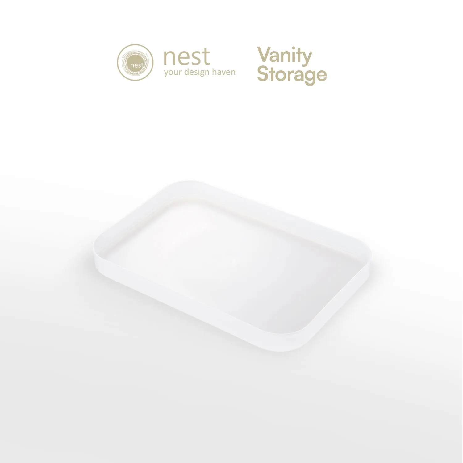 NEST DESIGN LAB Vanity Kit Storage Organizer Bin - White