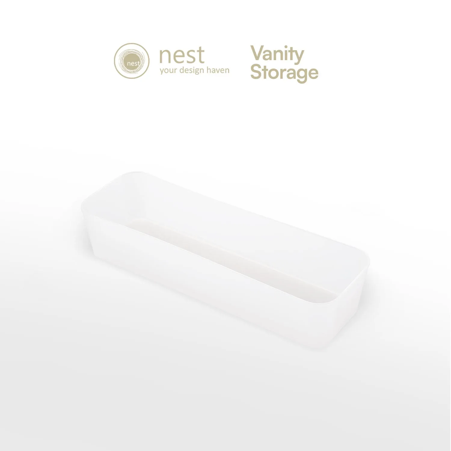 NEST DESIGN LAB Vanity Kit Storage Organizer Bin - White