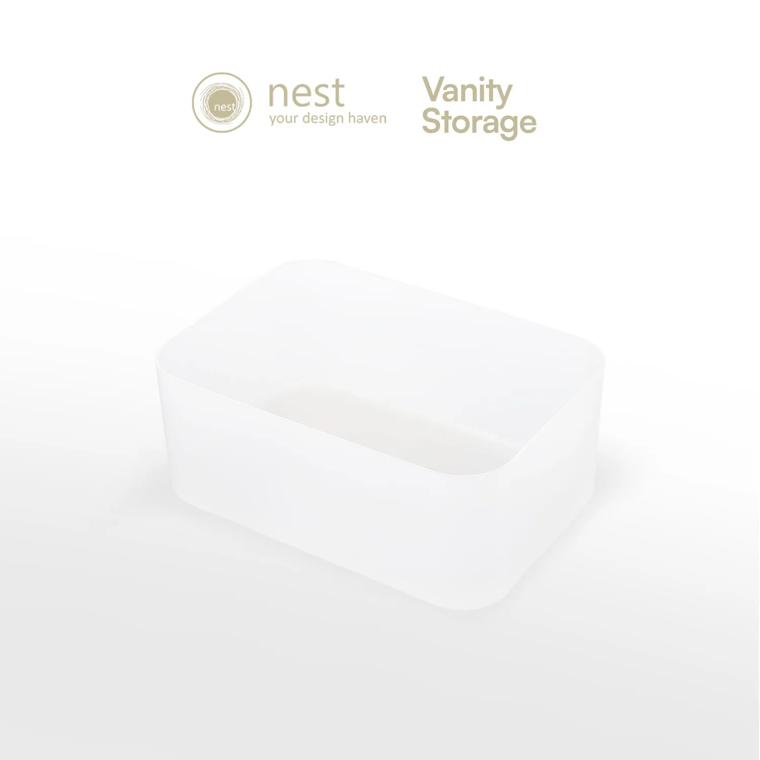 NEST DESIGN LAB Vanity Kit Storage Organizer Bin - White