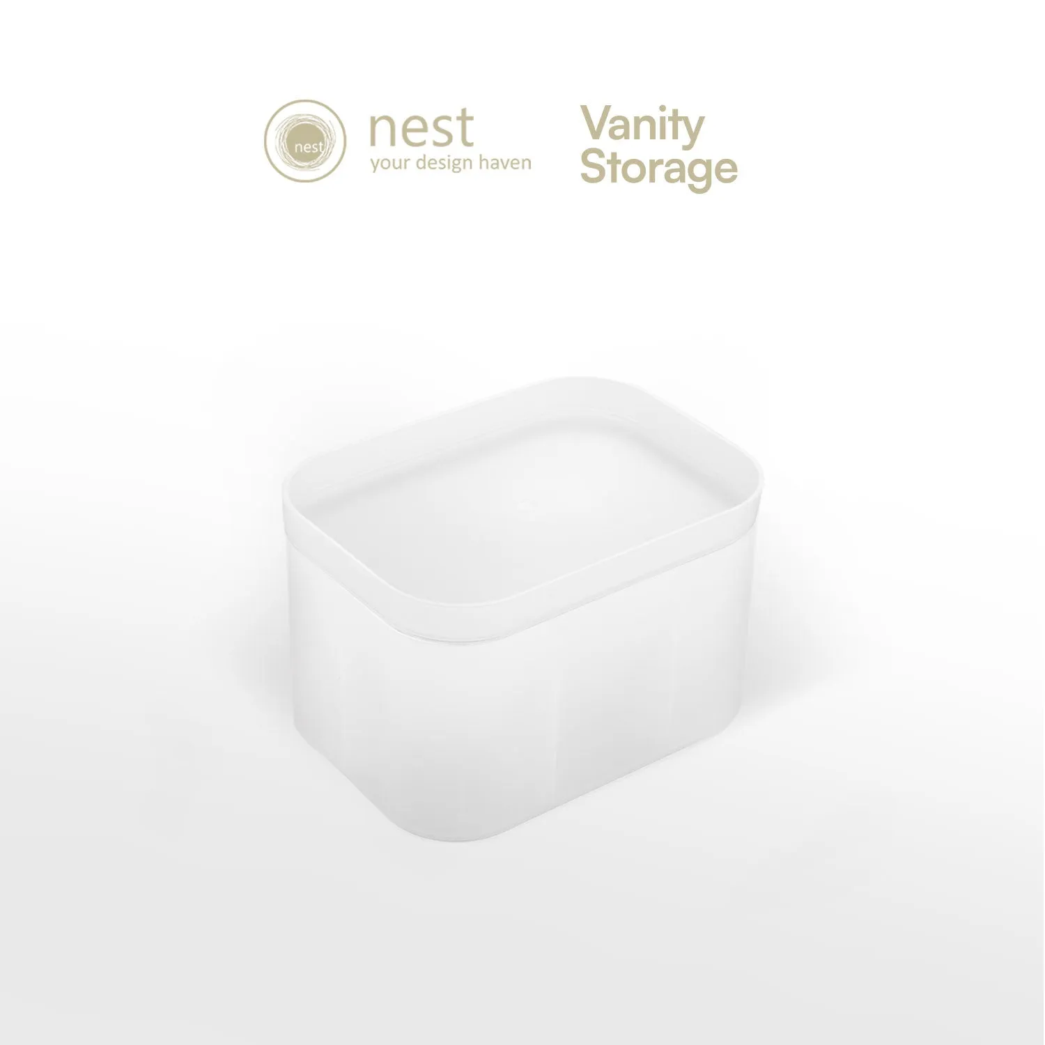 NEST DESIGN LAB Vanity Kit Storage Organizer Bin - White