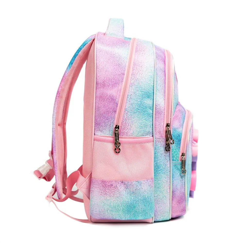 (NET) Unicorn Backpack Glitter Sequin Bookbag With Lunch Box Set Of 3 Pcs