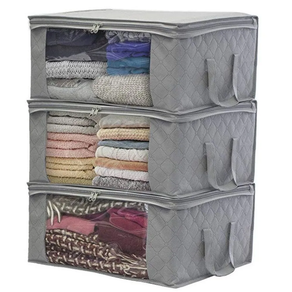 「❉New Year - 40% Off」Clear Window Foldable Storage Bag (19.3'' x 14.2'' x 8.3'')