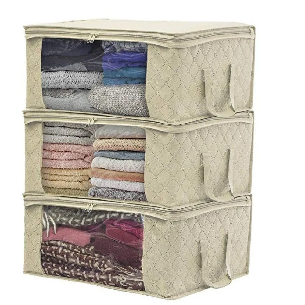 「❉New Year - 40% Off」Clear Window Foldable Storage Bag (19.3'' x 14.2'' x 8.3'')