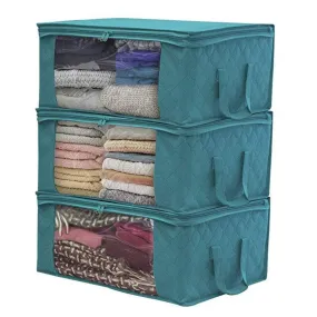 「❉New Year - 40% Off」Clear Window Foldable Storage Bag (19.3'' x 14.2'' x 8.3'')