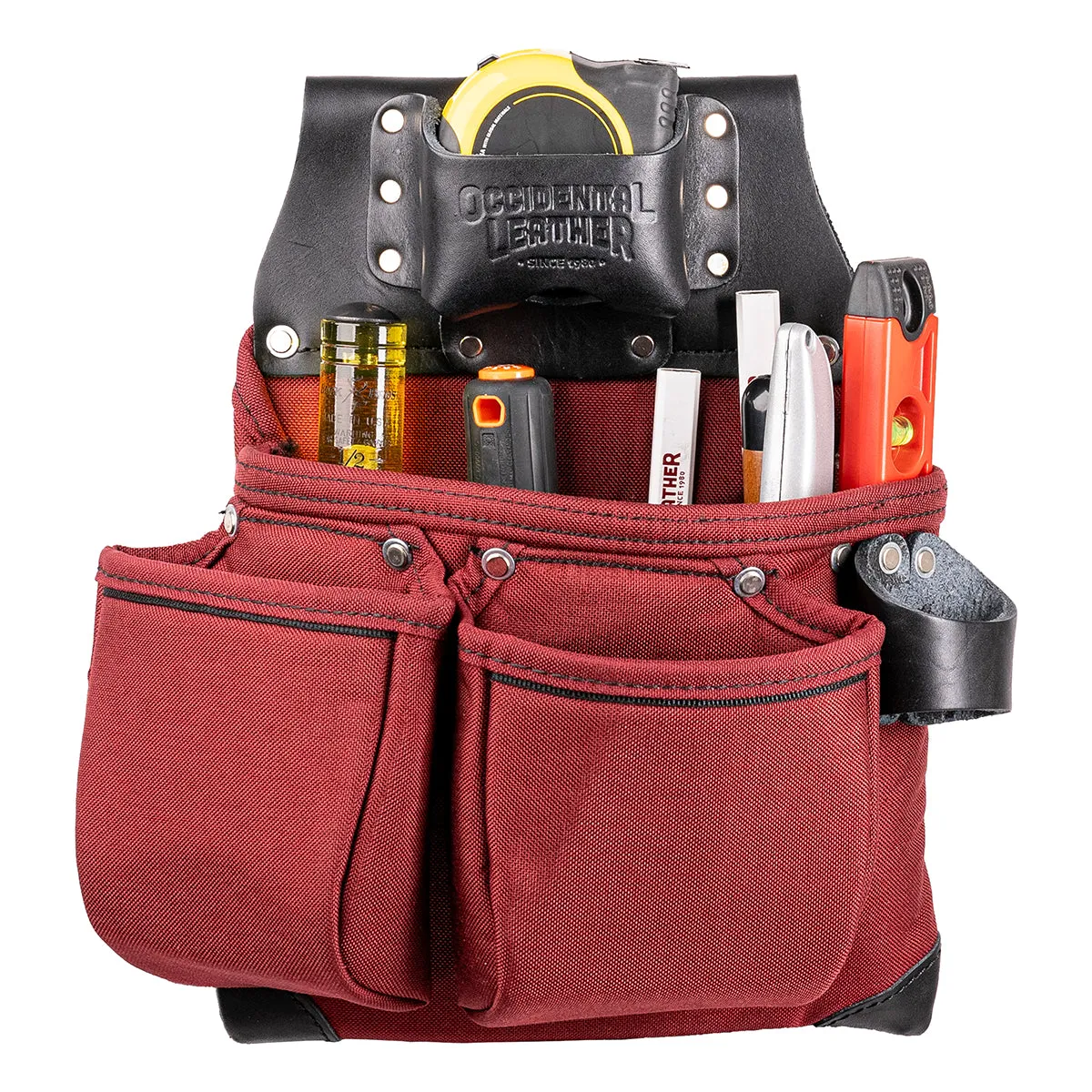 Occidental Leather R8018DB OxyLights™ 3 Pouch Tool Bag - Red & Black