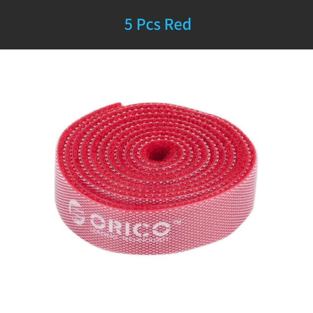 ORICO CBT-5S Cable Manager Cable Winder 5 Pcs Nylon Cable Mark Colorful Ties Label Brand Belting Ribbon Wire Binging Strap Seals