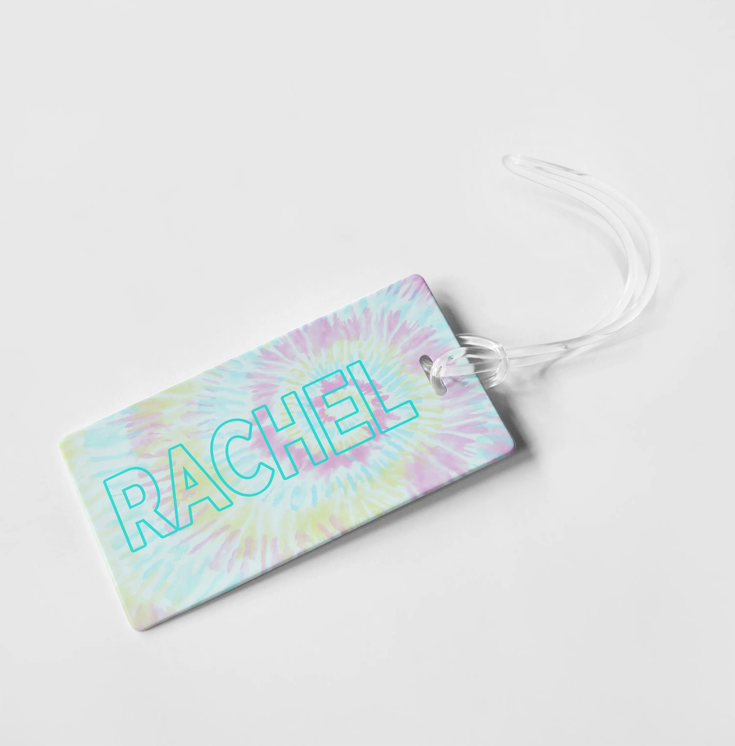 PASTEL TIE DYE PERSONALIZED BAG / LUGGAGE TAG