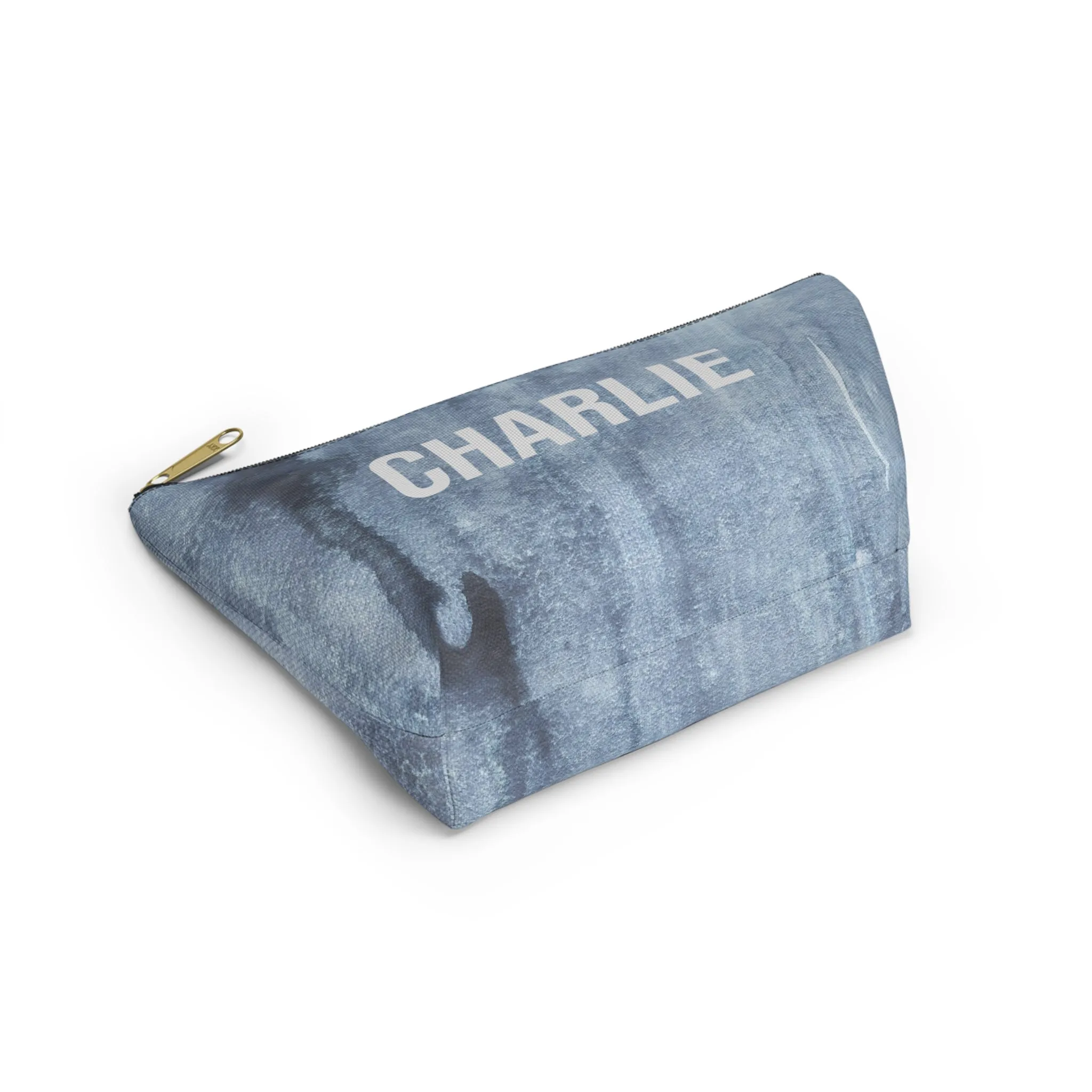 Personalized Denim Watercolor Pencil Pouch