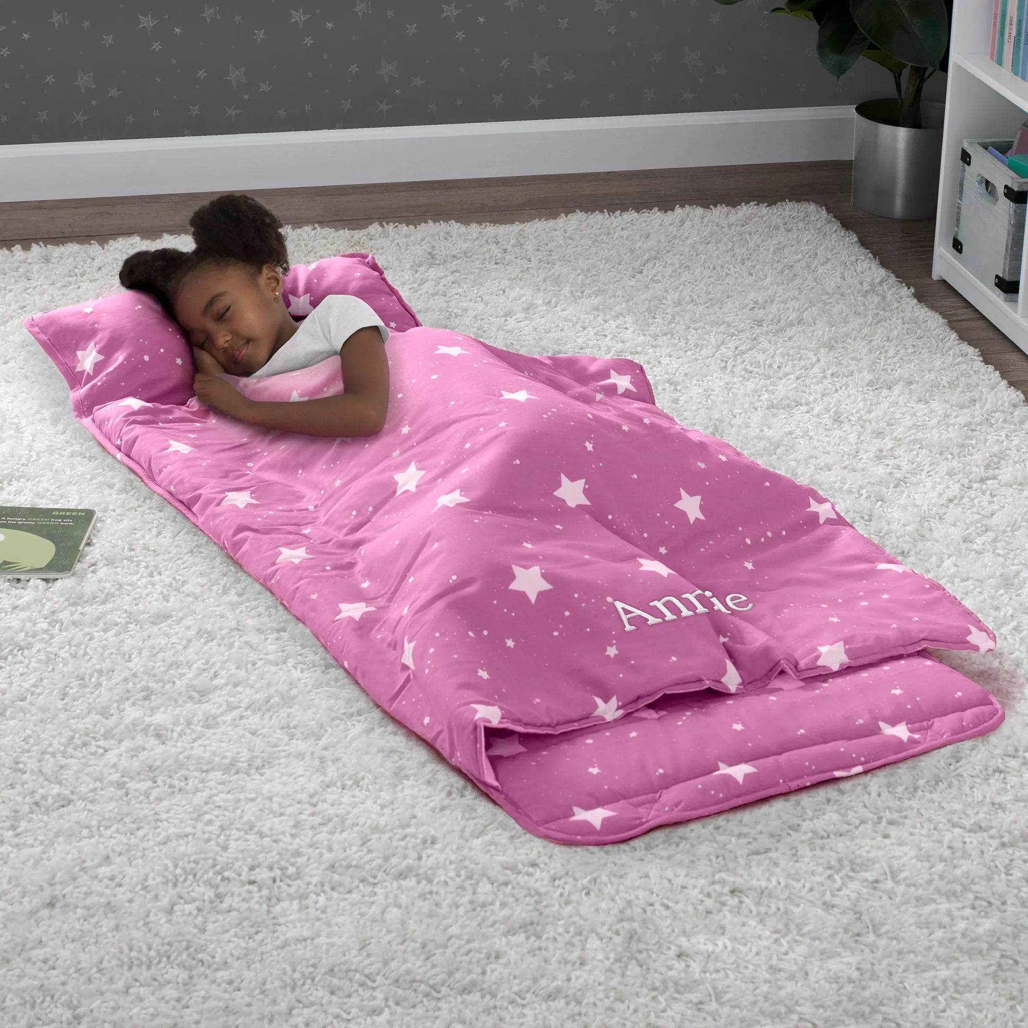 Personalized Nap Mat with Included Pillow and Blanket for Toddlers & Kids