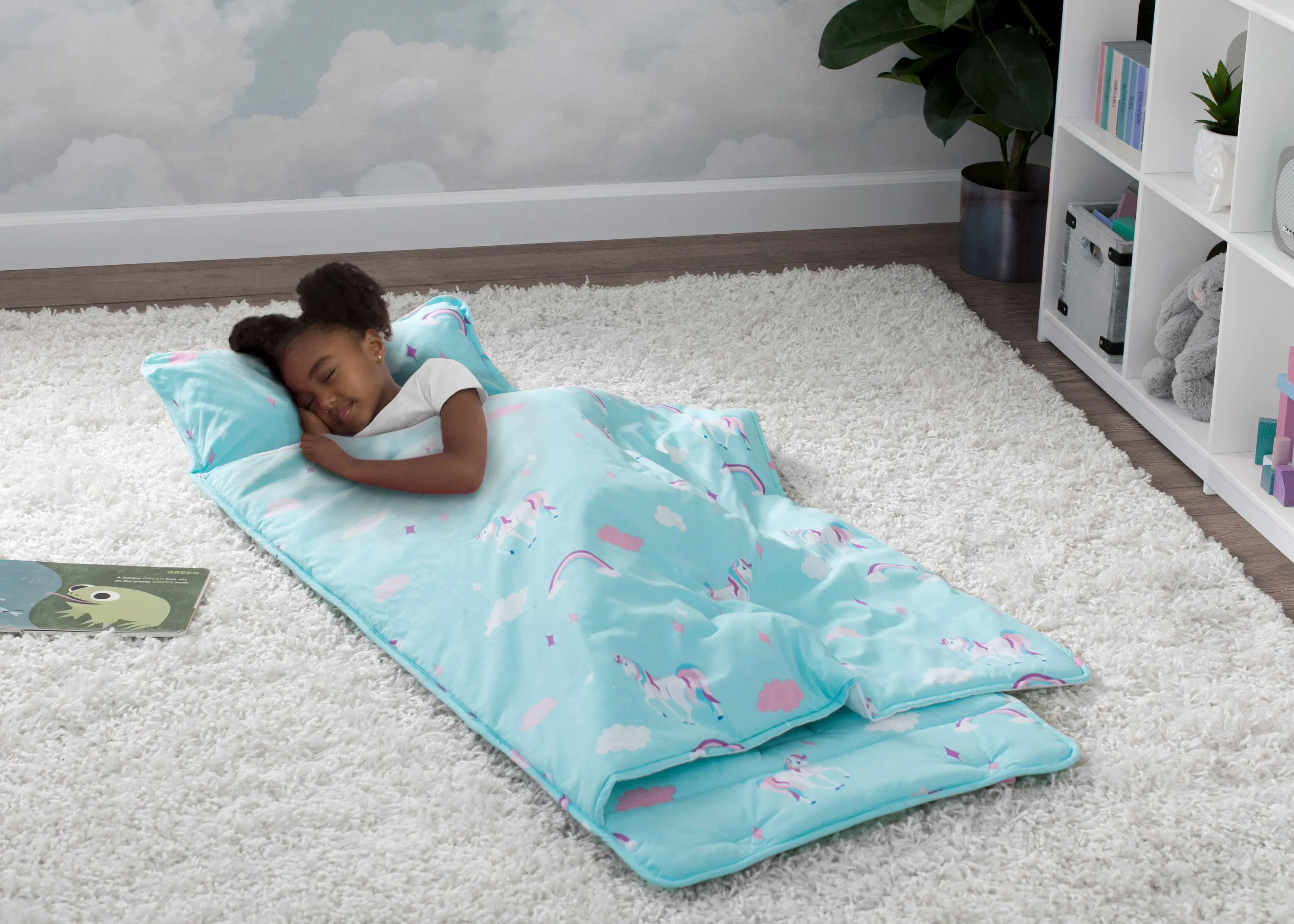 Personalized Nap Mat with Included Pillow and Blanket for Toddlers & Kids