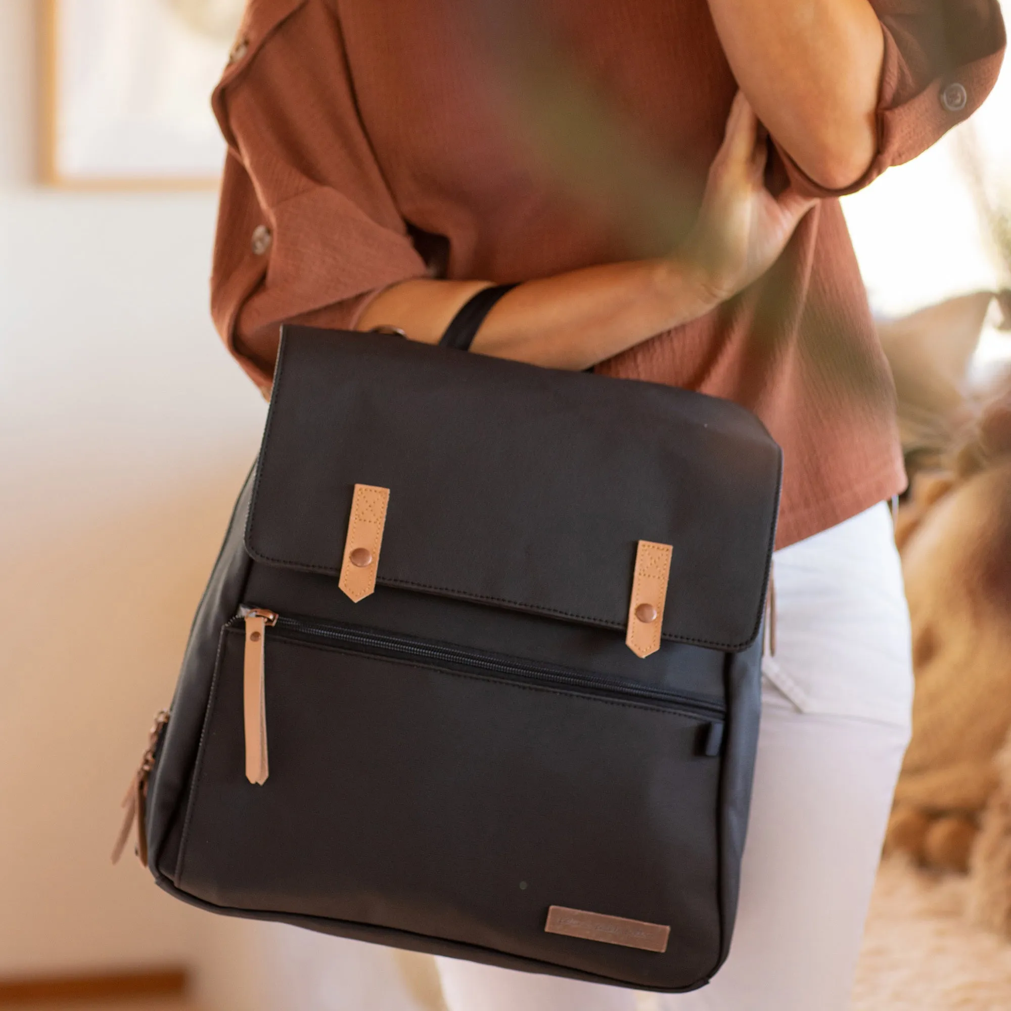 Petunia Pickle Bottom- Meta Backpack: Black matte Canvas