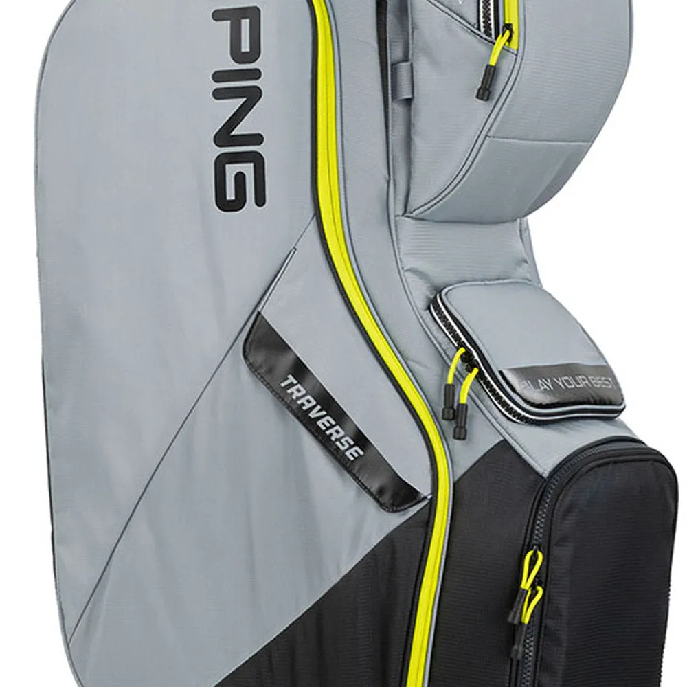 Ping Traverse Cart Bag - Black/Iron/Neon Yellow