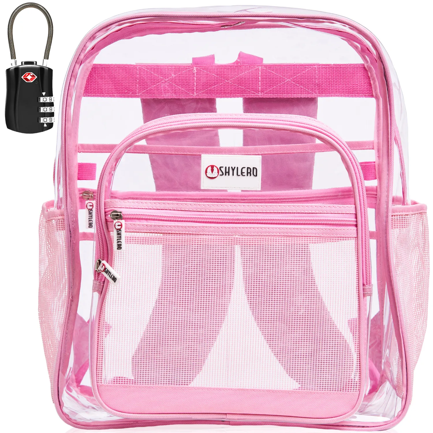 Pink Clear Backpack