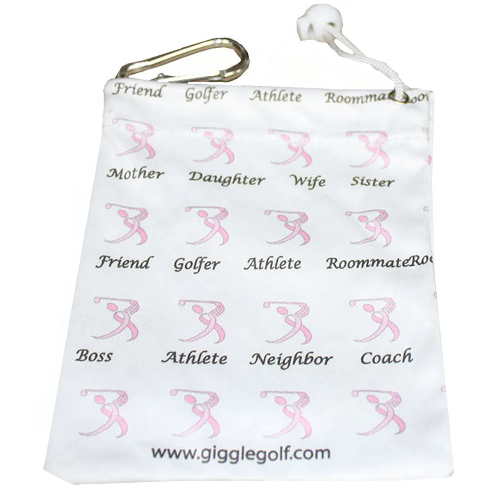 Pink Ribbon Golfer Golf Tee Bag