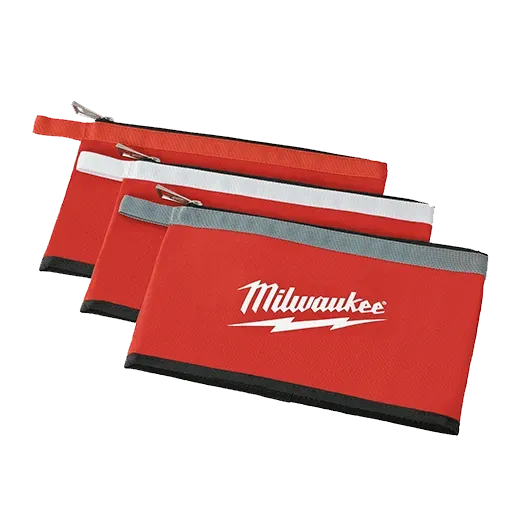 Pouch - Milwaukee 3 Pk Zipper Pouches, 48-22-8193