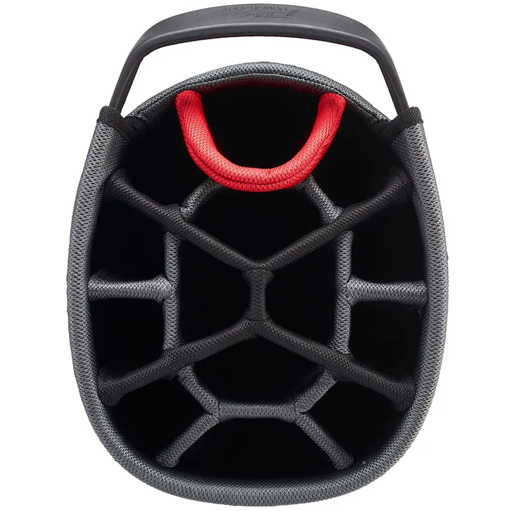 PowaKaddy Premium Edition Cart Bag - Black/Gun Metal/Red