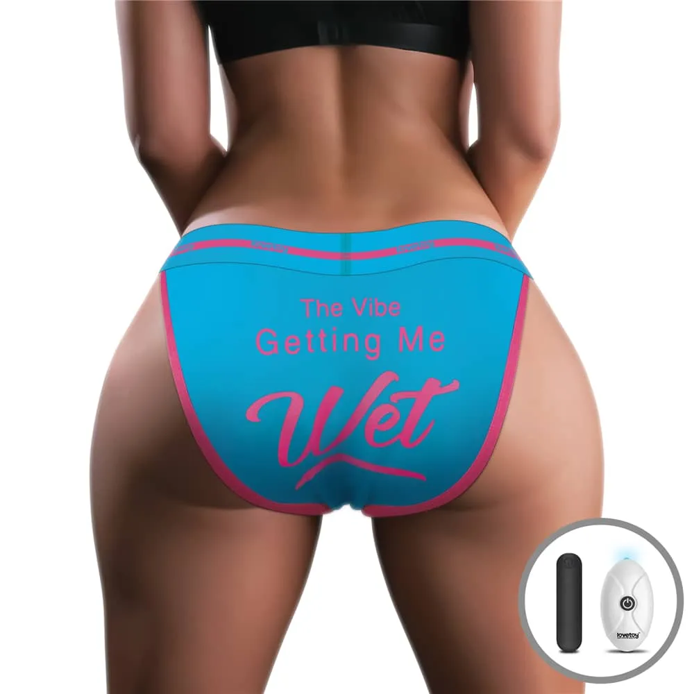 Printed Vibrating Sexy Panties Blue