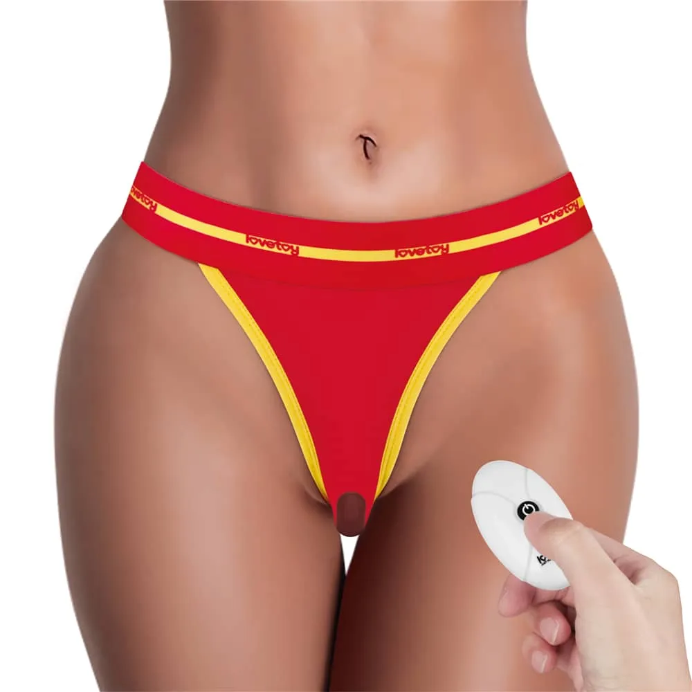 Printed Vibrating Sexy Panties Red