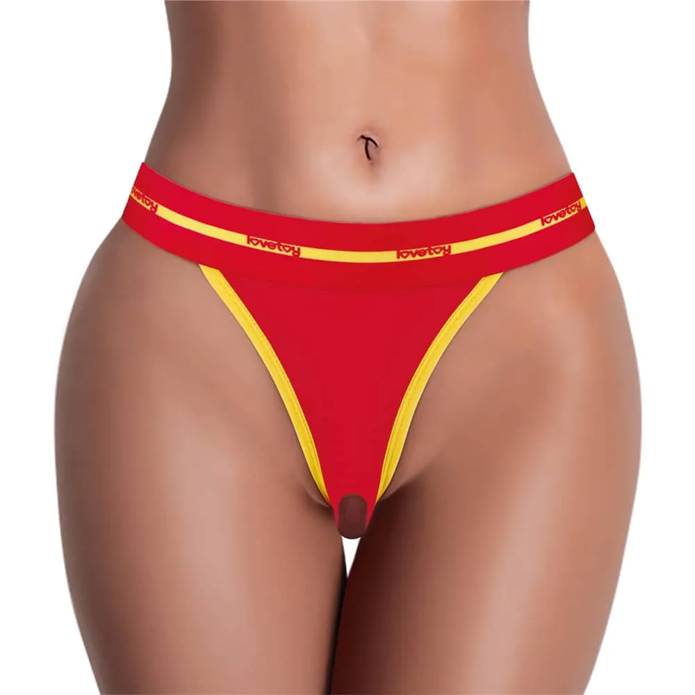 Printed Vibrating Sexy Panties Red