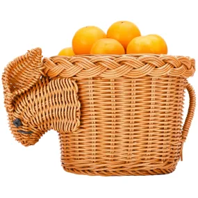 Rabbit Shaped Storage Basket - 12" Length Creative Rattan Food Basket