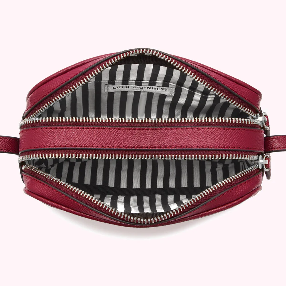 RASPBERRY LEATHER COLE CROSSBODY BAG