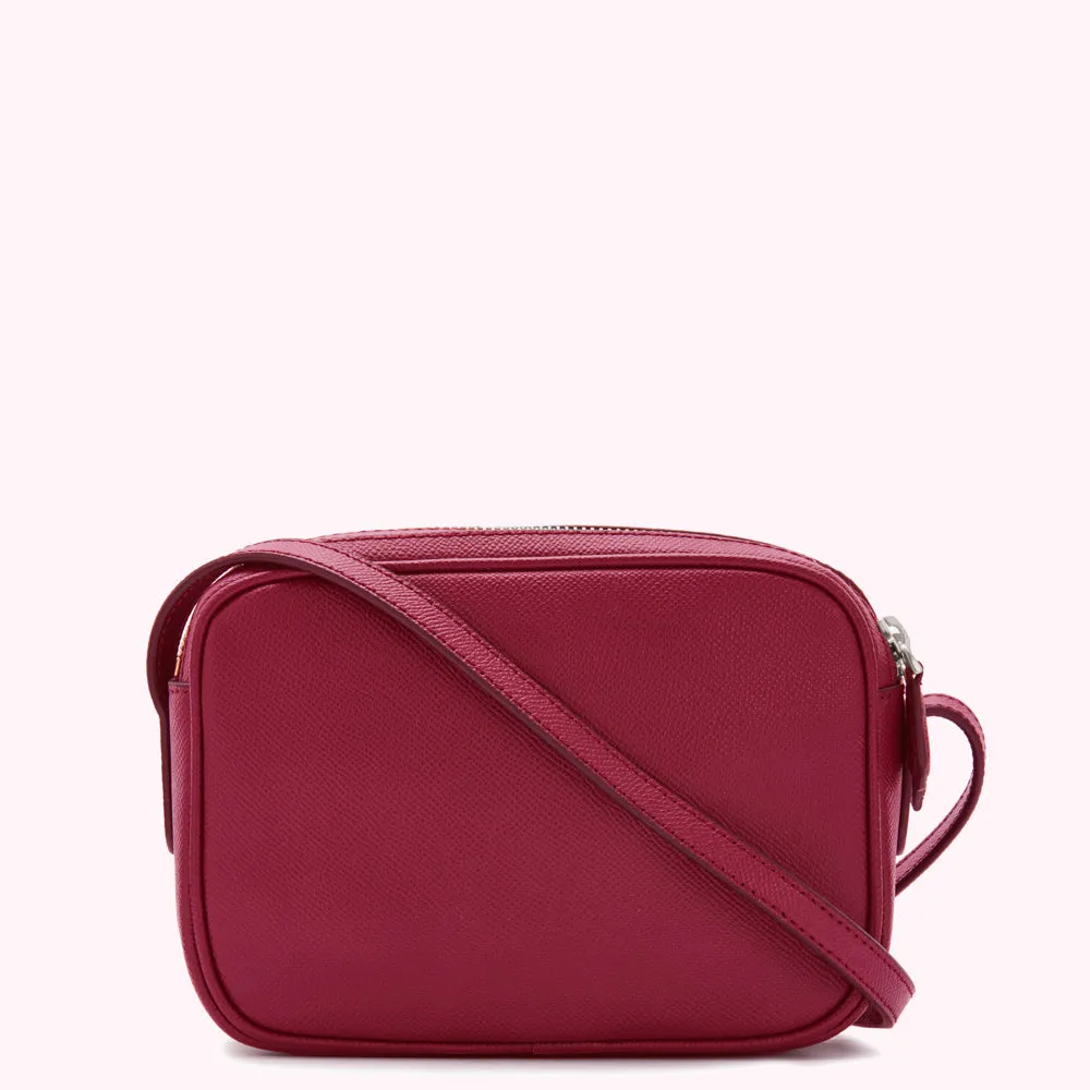 RASPBERRY LEATHER COLE CROSSBODY BAG