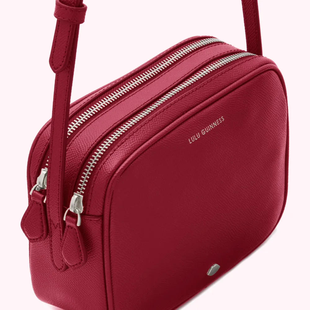 RASPBERRY LEATHER COLE CROSSBODY BAG