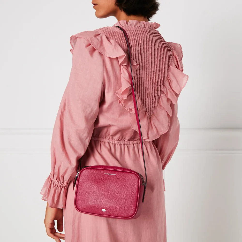 RASPBERRY LEATHER COLE CROSSBODY BAG