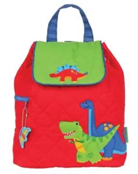 Red Quilted Dinosaur Backpack