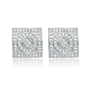 Rochelle Pave Square Earrings