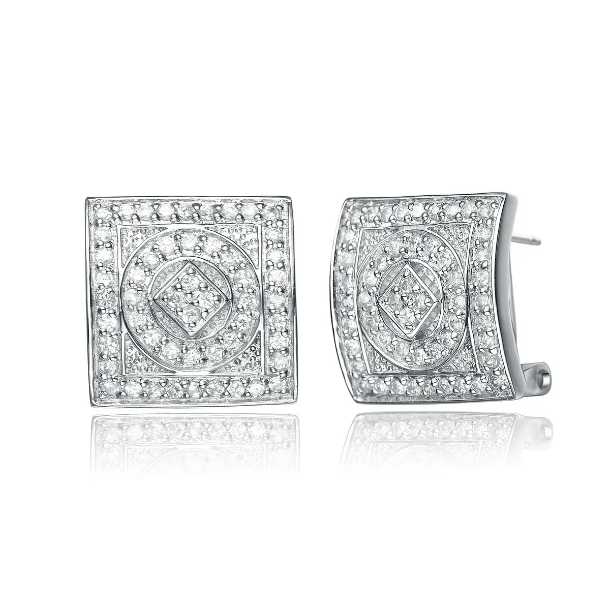 Rochelle Pave Square Earrings