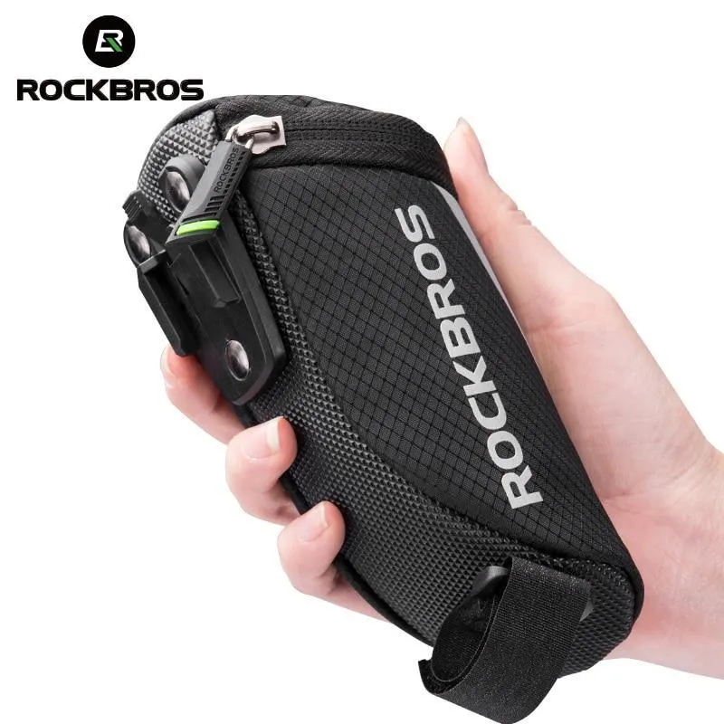 ROCKBROS Bicycle Mini Seat Bag Cycling Y-Series Strap On Wedge Packs Saddle Bag