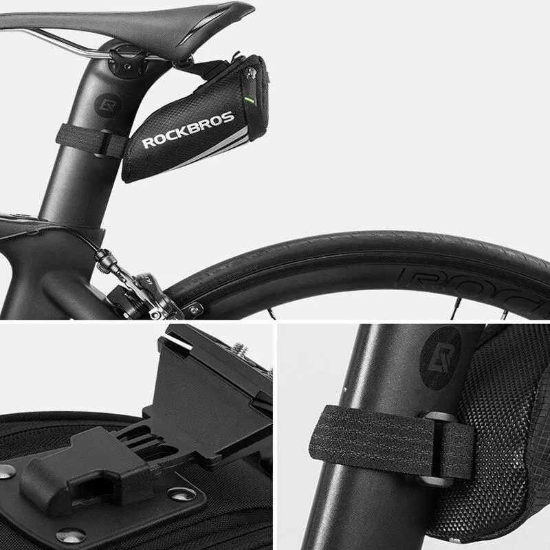 ROCKBROS Bicycle Mini Seat Bag Cycling Y-Series Strap On Wedge Packs Saddle Bag