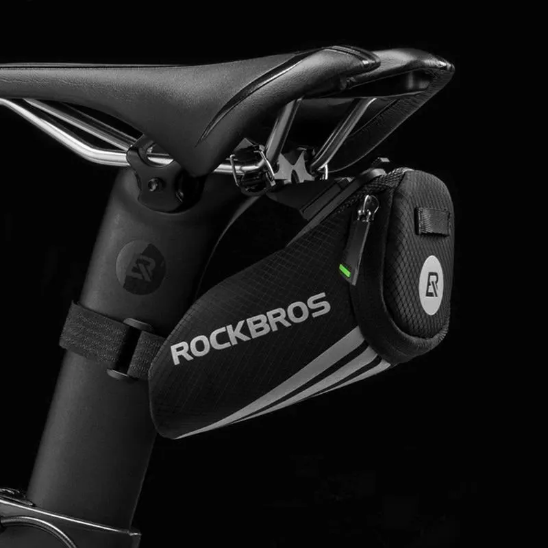 ROCKBROS Bicycle Mini Seat Bag Cycling Y-Series Strap On Wedge Packs Saddle Bag