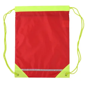 Rucksack Style Gym Bag Hi Viz Red