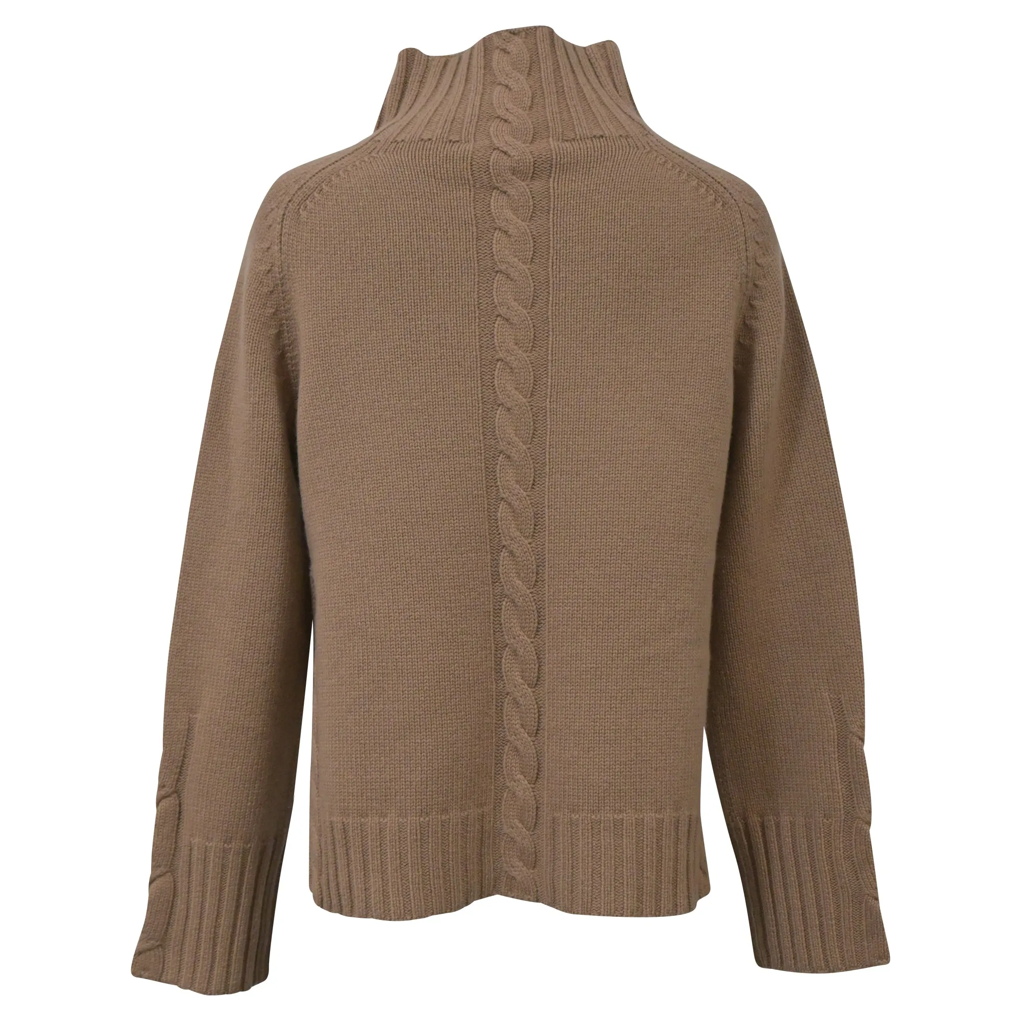 'S Max Mara Chestnut Oceania Sweater in Beige Wool