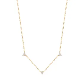 SANDRA | Natural Diamond Triple Station Necklace