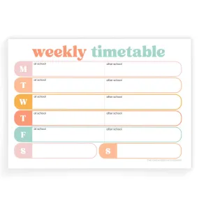 School Weekly Timetable