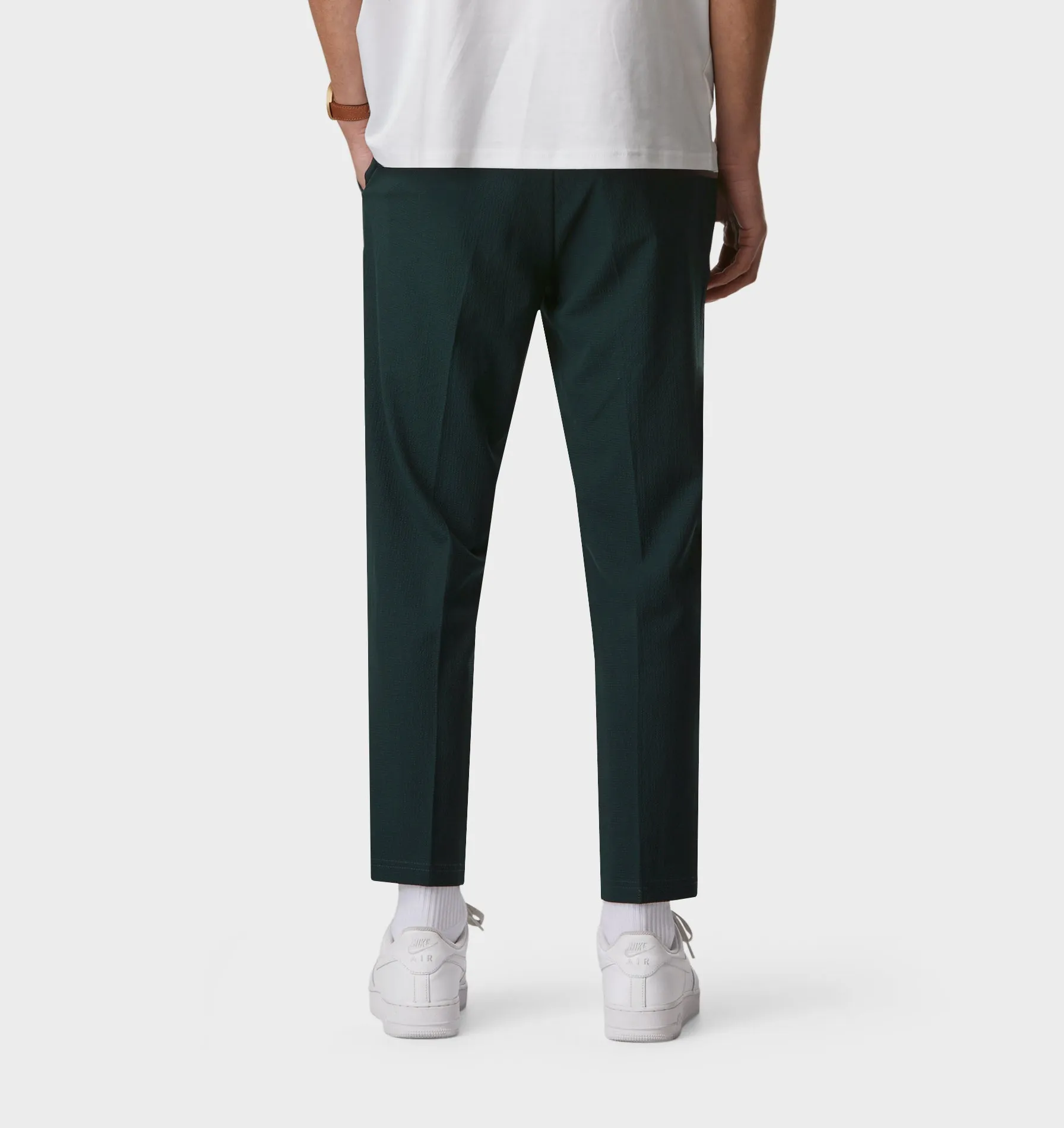 Seersucker Slim Kobe Pant - Regular - Dark Green