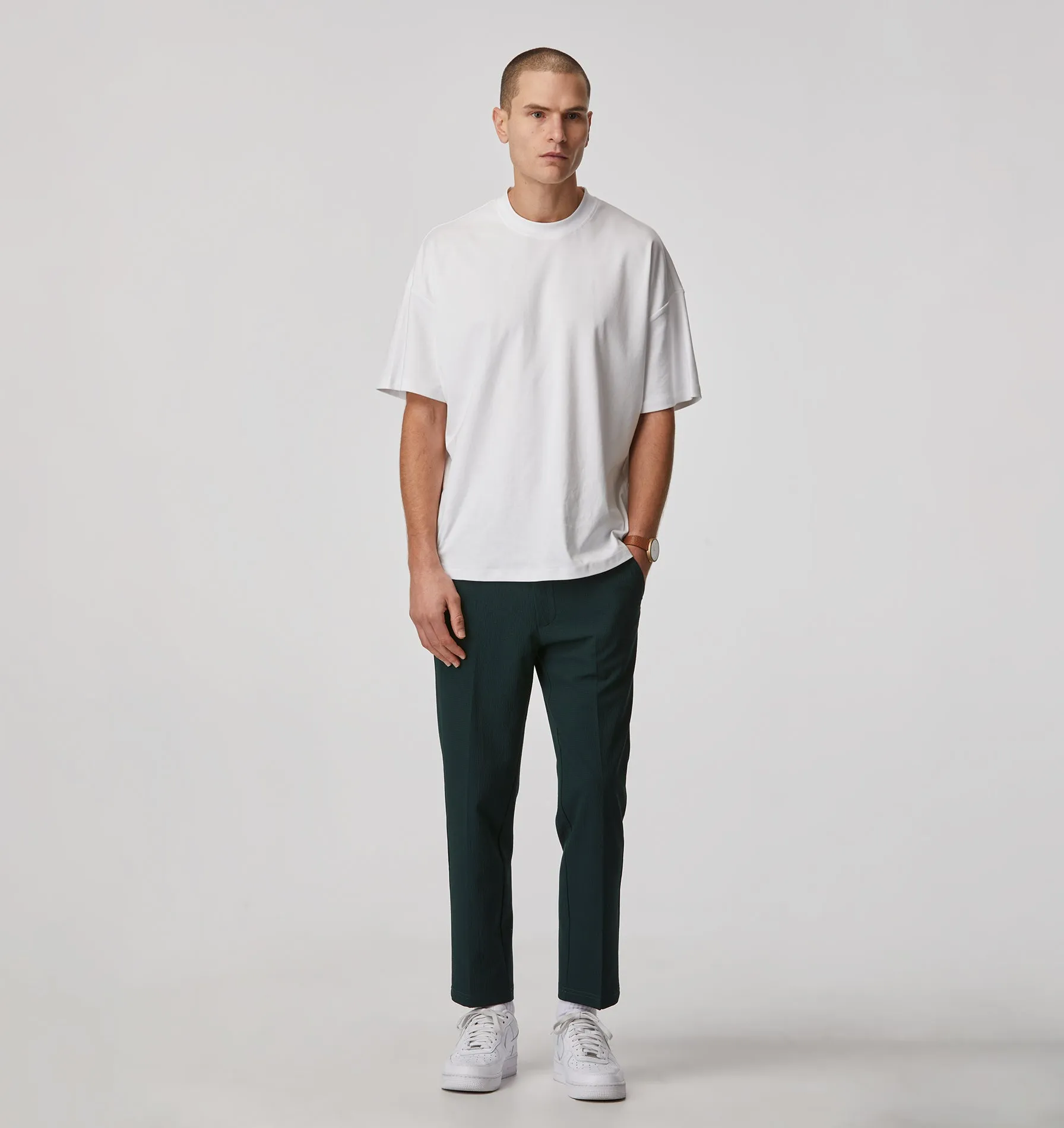 Seersucker Slim Kobe Pant - Regular - Dark Green