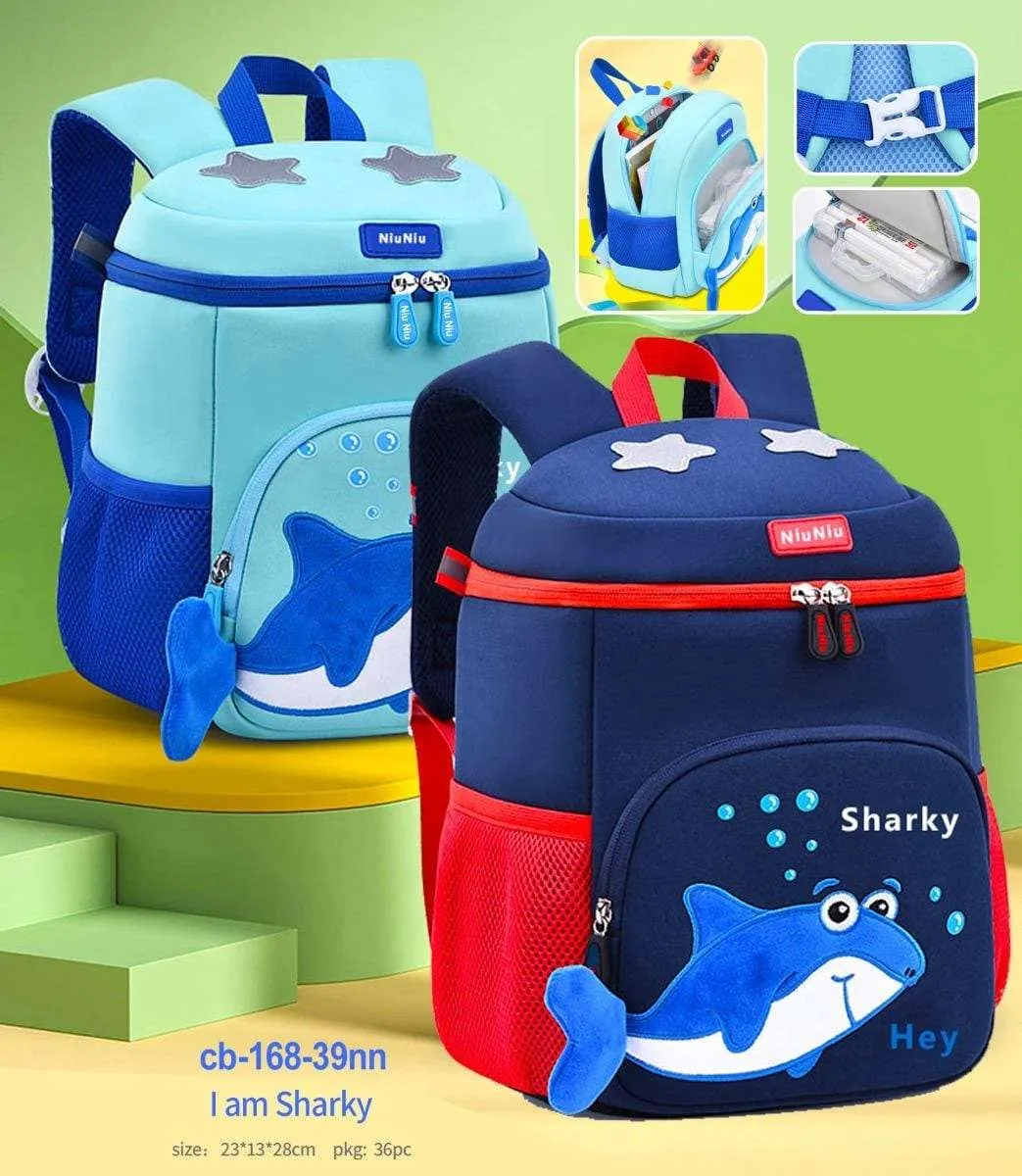 Shark Design Large Capacity Backpack Bag for PreSchool Boys Girls Kid