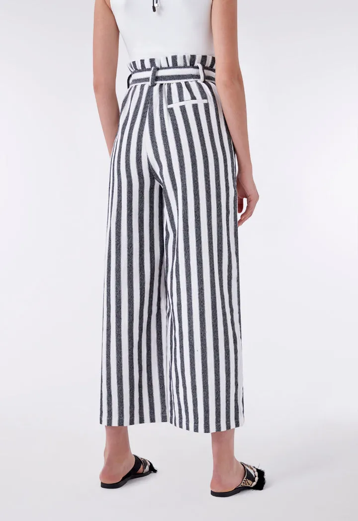 Silver Lurex Striped Cullotes