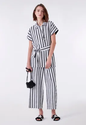 Silver Lurex Striped Cullotes